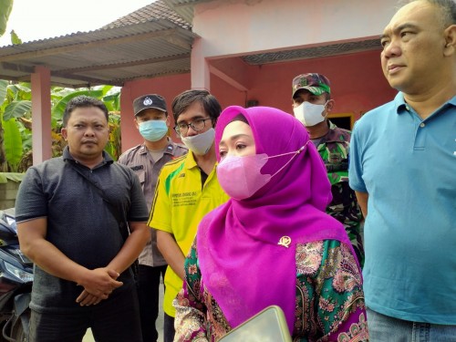 Kasus Suspek PMK Merebak, Ning Ema Kunjungi Peternak di Tembelang dan Perak Jombang 