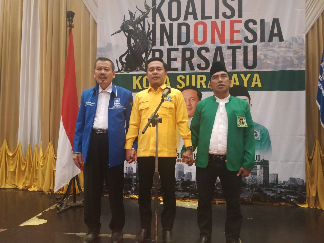 Tiga Parpol Surabaya Komitmen Membangun Koalisi Indonesia Bersatu