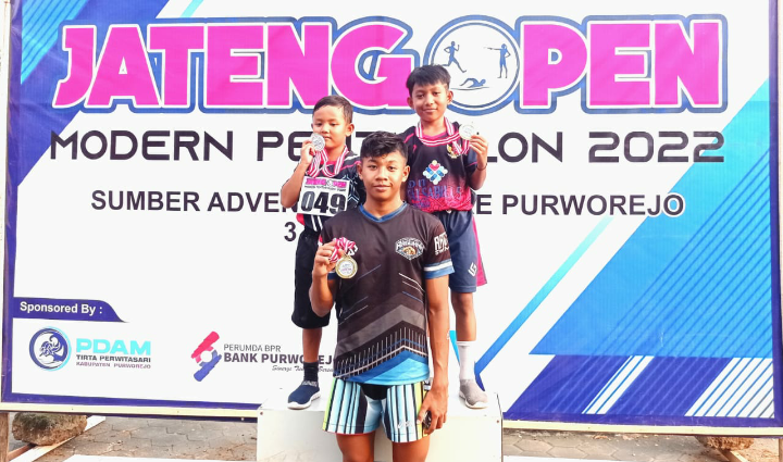 Trio Bersaudara Asal Purworejo, Borong Medali di Kejuaraan Pentathlon 2022