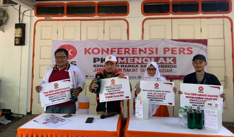 PKS Surabaya Semakin Lantang Tolak Kebijakan Kenaikan Harga BBM