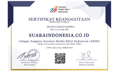 SUARA INDONESIA Bersertifikat AMSI