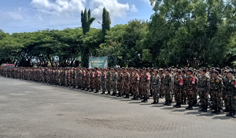 Wujud Toleransi, Ribuan Banser di Ngawi Siap Bantu TNI Polri Amankan Nataru