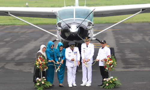 Tiga Tahun Tak Beroperasi, Momen HUT Jember ke 94 Bupati Hendy Launching Penerbangan Pesawat Jember-Surabaya