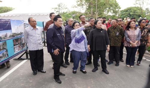 Kembangkan Warisan Bung Karno di Bali, Erick Thohir Dampingi Megawati