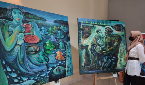Pameran Lukisan Masa Kejayaan di Sumenep jadi Wadah Kebangkitan Seniman