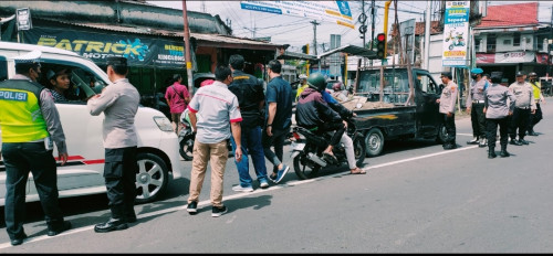 Polres Kediri Lakukan Penyekatan Antisipasi Simpatisan Pagar Nusa Menuju Nganjuk