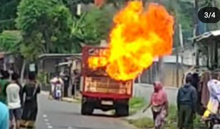 Terkuak! Ini Penyebab Truk Bermuatan LPG di Sumenep Terbakar