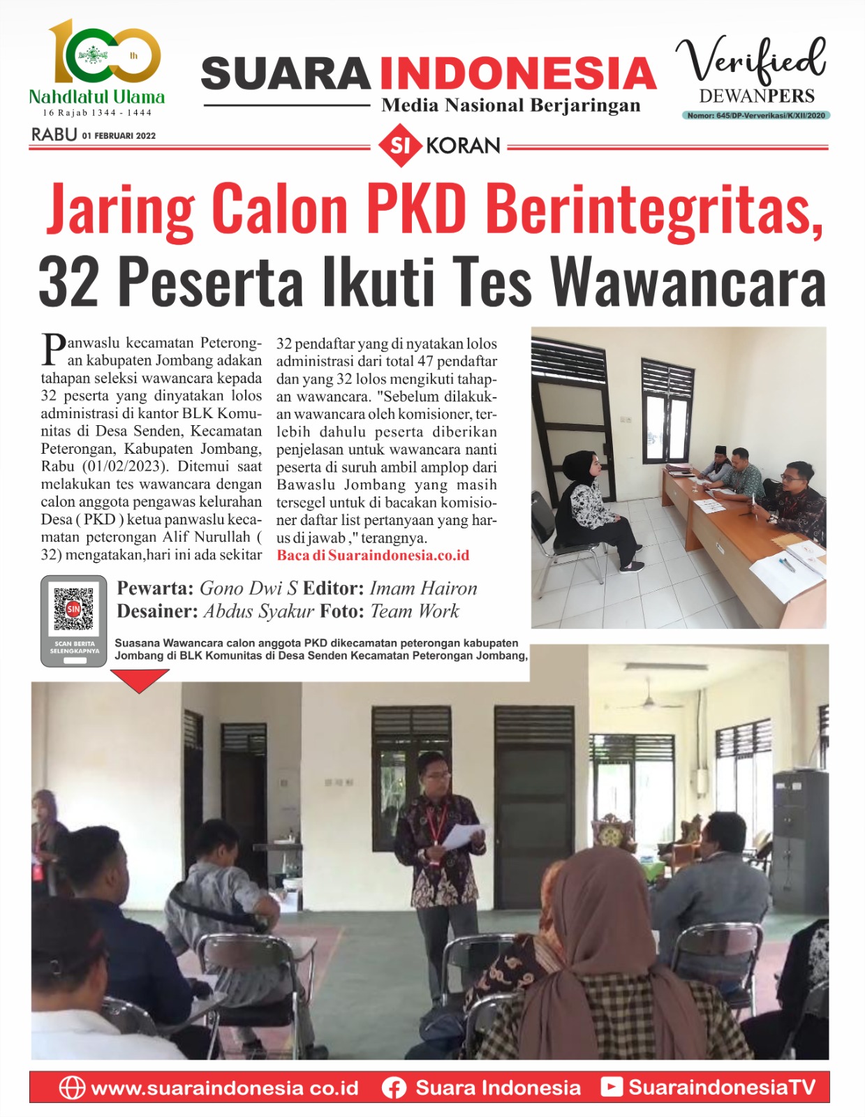 EDISI, RABU 01 FEBRUARI 2023