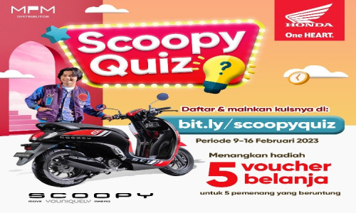 Special Buat Follower MPM Honda Jatim, Ikuti Scoopy Quiz dan Menangkan Voucher Belanja.