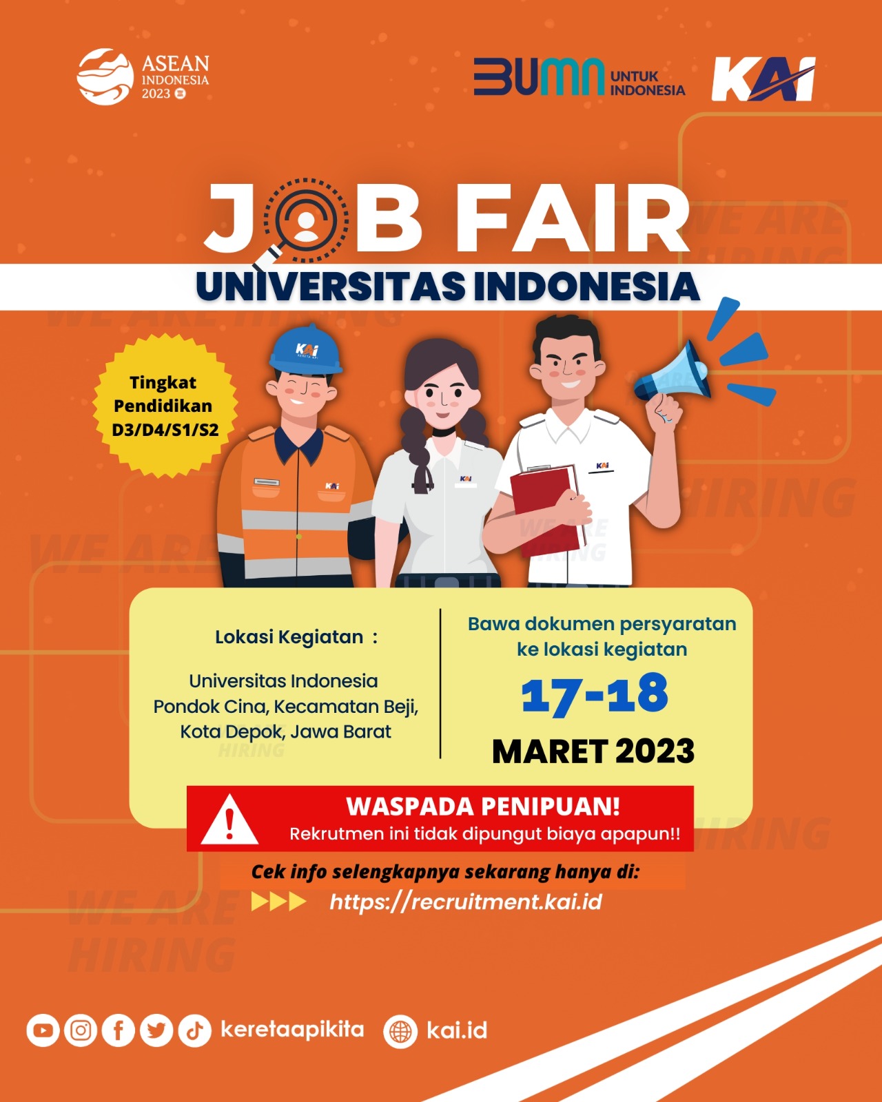 KAI Buka Lowongan Kerja Dalam Job Fair Universitas Indonesia - SUARA ...