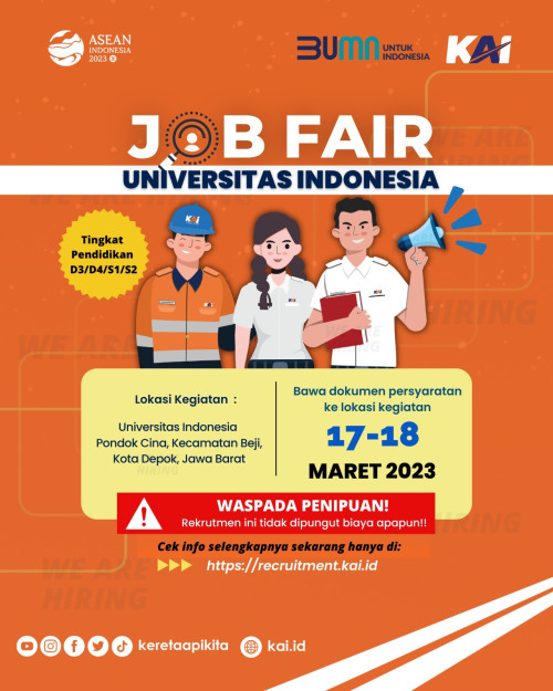 KAI Buka Lowongan Kerja dalam Job Fair Universitas Indonesia