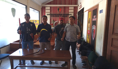 Belasan Pelajar Anggota Gangster Ditangkap Usai Resahkan Warga Tuban