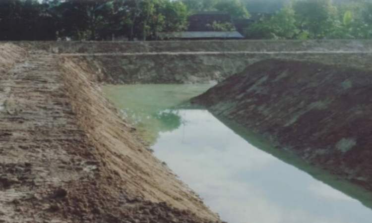 Tunjang Kebutuhan Pertanian Tumbrasanom, Pemkab Bojonegoro Bangun Embung