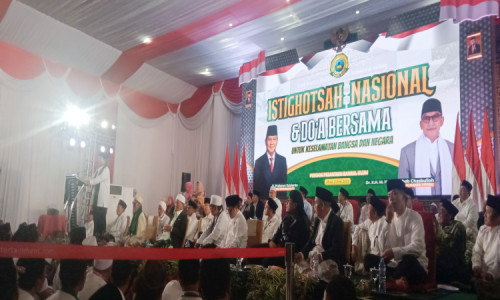 Menhan Prabowo Subianto dan Cak Imin  Hadiri Istiqosah Nasional dan Doa Bersama