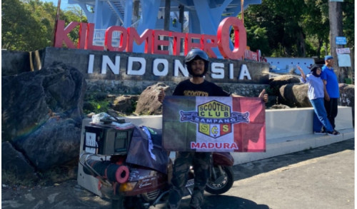 Cerita Anak Vespa Sampang, Sampai di Titik Nol Indonesia Barat