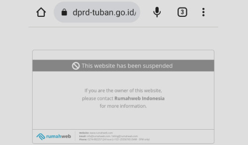 Website Resmi DPRD Tuban Tak Bisa Diakses Publik, Diduga Belum Bayar Server