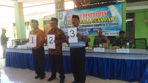 BPD Desa Paowan Situbondo, Undi dan Tetapkan Nomor Urut Cakades PAW
