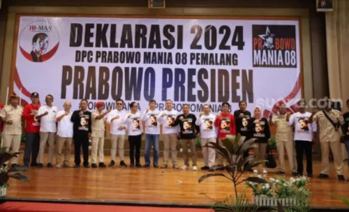 Tak Dukung Ganjar, Relawan Jokowi Mania Deklarasi Dukung Prabowo Capres 2024