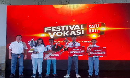 Siswa dan Guru SMK TBSM Honda Binaan MPM Honda Jatim Terbaik di Festival Vokasi 2023