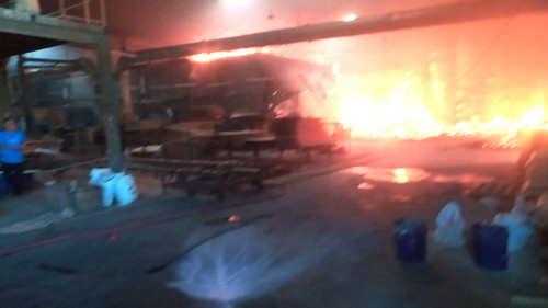 Pabrik PT. Pinako Rotari Permai Pringapus Semarang Terbakar