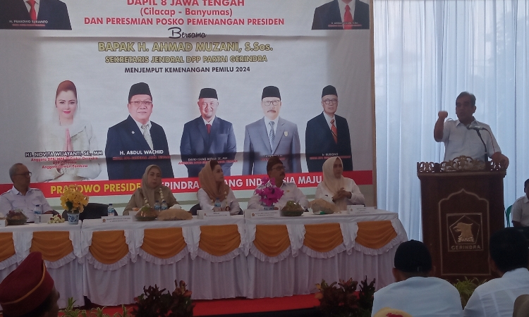 Sekjen Gerindra Minta Seluruh Kader di Cilacap Menangkan Prabowo Presiden 2024