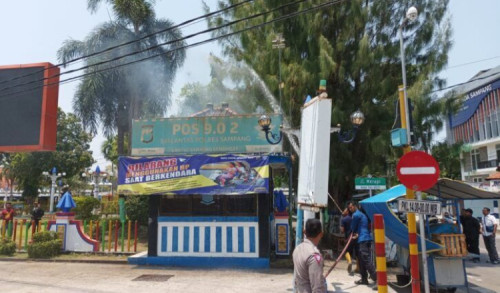 Pos Pantau Polisi di Sampang Terbakar, Diduga Akibat Korsleting Listrik 