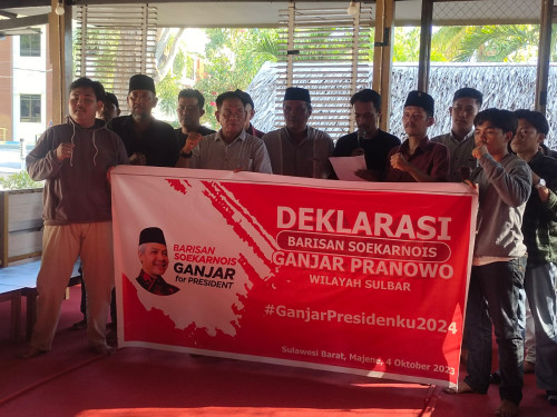 Barisan Soekarnois Sulbar Deklarasi Dukung Ganjar Pranowo Sebagai Capres 2024