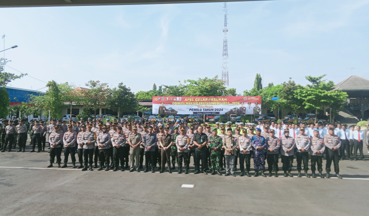 Polres Tuban Kerahkan 608 Personel untuk Pengamanan Pemilu 2024