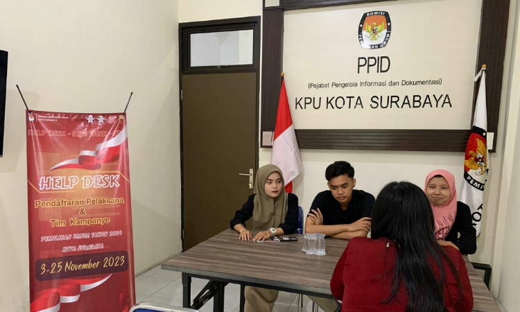 KPU Surabaya Buka Layanan Help Desk, Mudahkan Informasi Kampanye Pemilu 2024
