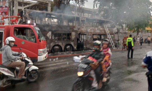 Bus Karina Jurusan Jakarta-Sumenep Terbakar, Kerugian Ditaksir Tembus Rp 2 Miliar