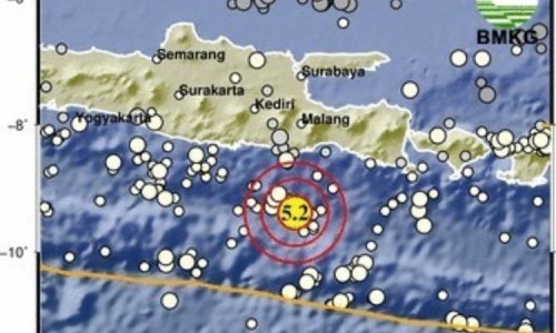 Gempa Magnitudo 5.2 Guncang Malang, BMKG Imbau Warga Tetap Tenang