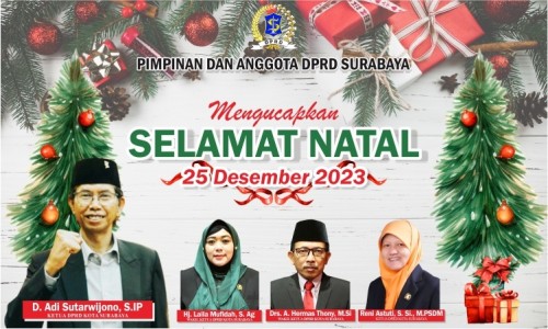 Pimpinan dan Anggota DPRD Mengucapkan Selamat Hari Natal 2023