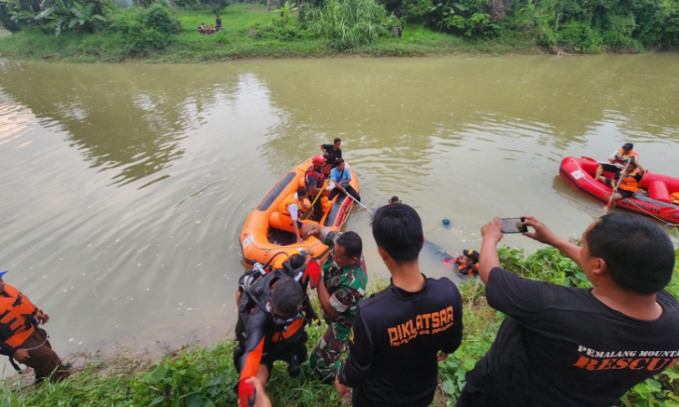 Pamit Mencuci Piring, Wanita Paruh Baya Tewas di Sungai Sungapan Pemalang