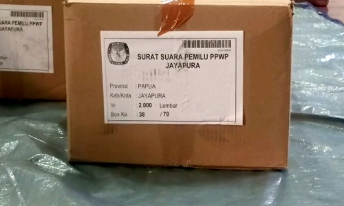 KPU Jayapura Temukan Delapan Surat Suara Pasangan Calon Presiden serta DPD RI Rusak dan Cacat
