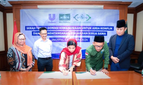 Sepakat MoU, LAZISNU PBNU Terima Dana Kemanusiaan Rp 1,5 M dari Unilever Indonesia