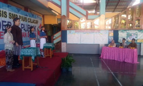 Pemilihan Ketua OSIS di SMP Pius Cilacap Digelar Layaknya Pemilu, Ada Debat Publik