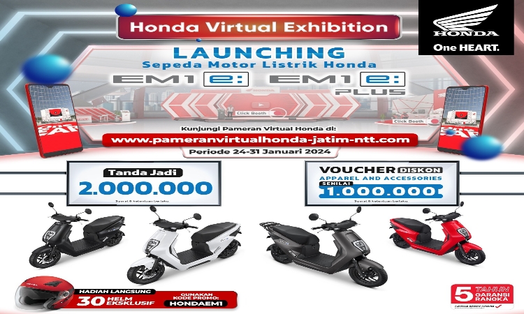 Motor Listrik Pertama Honda EM1 e: dan Honda EM1 e:Plus Ada di Pameran Virtual