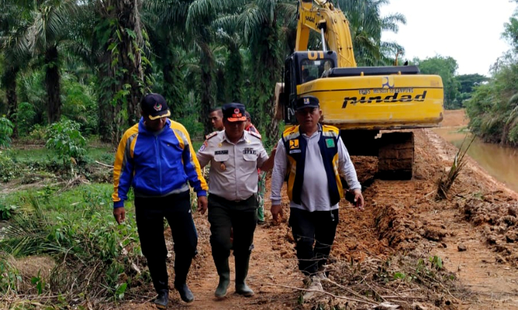 Antisipasi Banjir Susulan, BPBD dan BBSW Mesuji Sekampung Mulai Perbaiki Tanggul