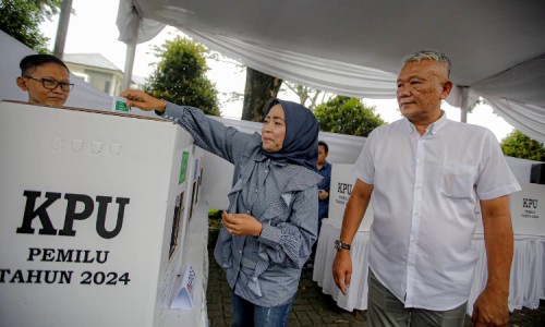 Pj Wali Kota Bandung Mengaku tidak Mengalami Kesulitan saat Menyalurkan Hak Pilihnya di Pemilu 2024
