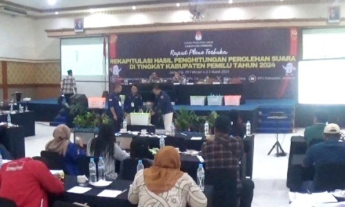 Tersisa Lima Kecamatan, KPU Jombang Kebut Rapat Pleno Rekapitulasi Suara