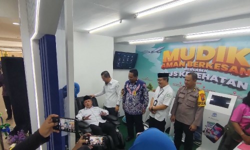 Jelang Lebaran, BPJS Kesehatan Dirikan Posko Mudik di Terminal Purabaya Sidoarjo 