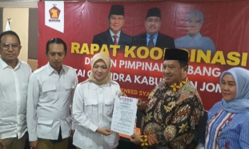 Aklamasi, DPC Partai Gerindra Dukung Ketua AKD Maju sebagai Bakal Calon Bupati Jombang 2024