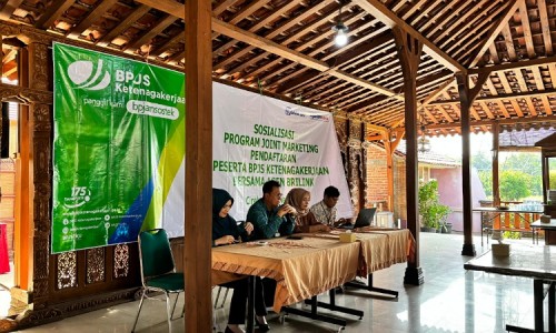 BPJS Ketenagakerjaan Cirebon Sosialisasi Joint Marketing ke Agen BRILink
