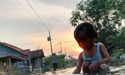 Puluhan Warga Terdampak Banjir Rob di Desa Blendung Pemalang Terima Bantuan dari Muhammadiyah