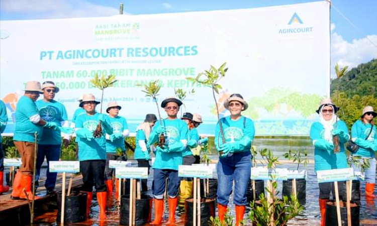 Peringati Hari Lingkungan Hidup, Pemkab Tapteng dan Perusahaan Swasta Tanam 60.000 Pohon Mangrove 