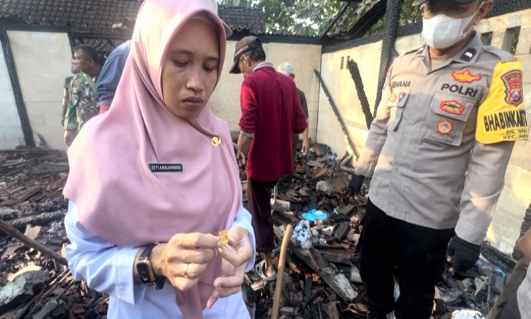 Polisi Berhasil Temukan Emas Antam Milik Korban Rumah Terbakar di Paron Ngawi