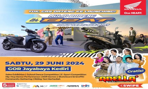 Berbagai Hiburan dan Tetsride Berhadiah Bakal Ramaikan Launching All New Honda BeAT di Kediri