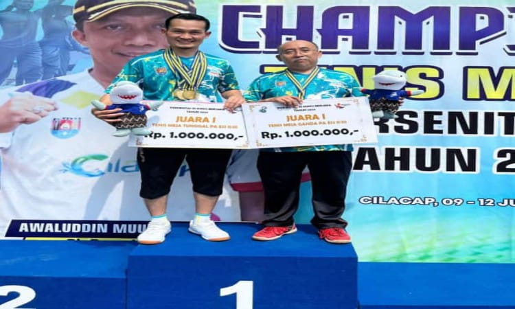 Cabor Tenis Meja Cilacap Sumbang Dua Medali Emas di Event Porsenitas ke-11 Tahun 2024