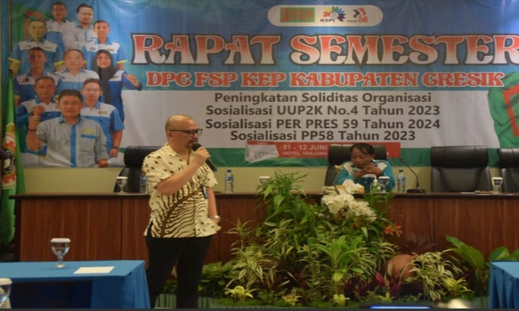 BPJS Ketenegakerjaan dan FSP KEP Gresik Bahas UU No.4 Tahun 2023