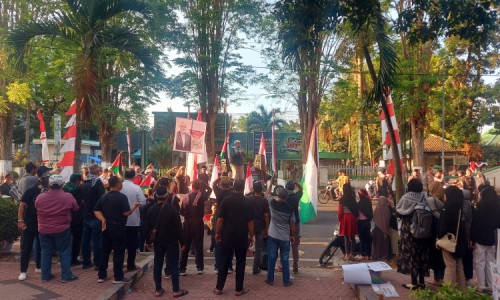 Kutuk Pembunuhan Pemimpin Hamas, KUMAIL Bondowoso Gelar Aksi Solidaritas Palestina